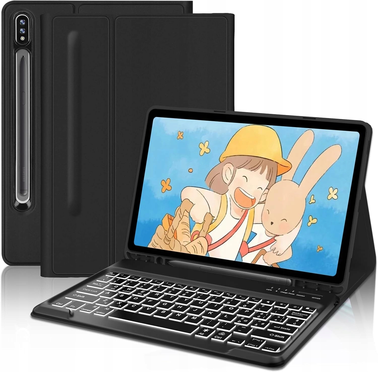 Pouzdro S Klávesnicí Azerty Fogari pro Samsung Galaxy Tab S9+ S9 Fe plus