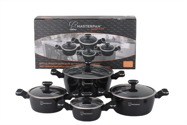 Hrnce Hliníkové Čtverec 8ks. Mramorované 16 20 24 28cm Masterpan 2802 Akce