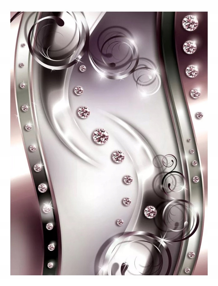 Fototapeta Abstrakcia Strieborné diamanty Kov Fialová vinylová farba 184x254 lepidlo