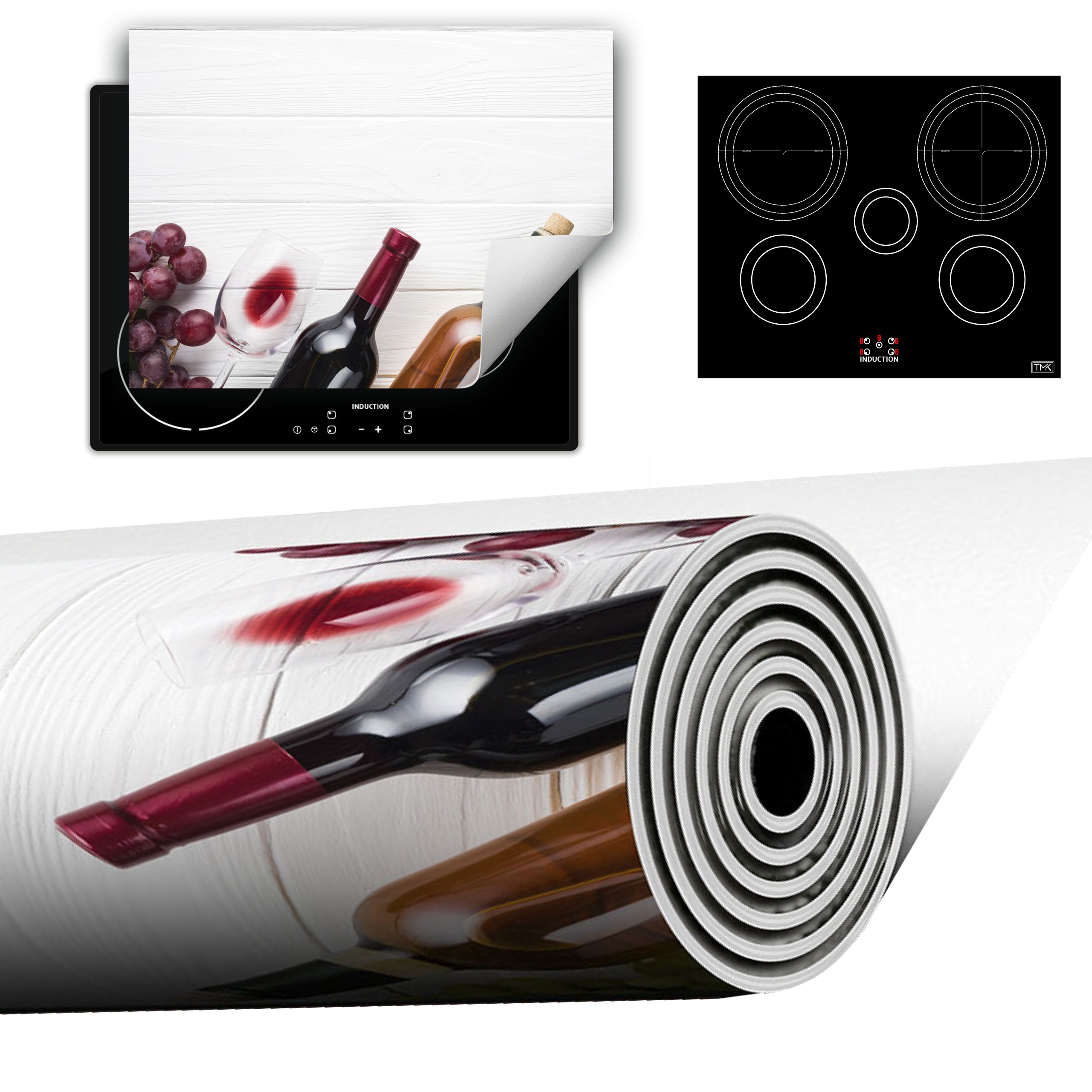 Vinylová Podložka Do Kuchyně Více Místa 70x52 bílá dřevo víno