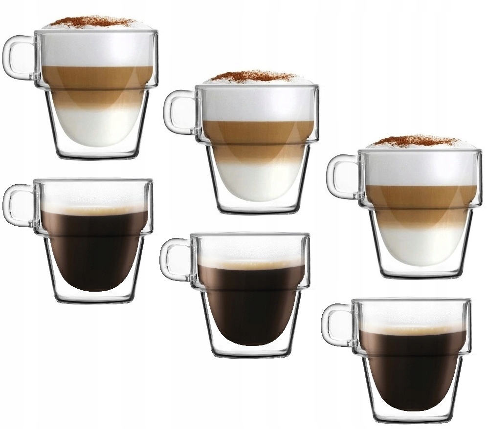 

Komplet 6 Szklanki Termiczne Senso Kawy Latte 350