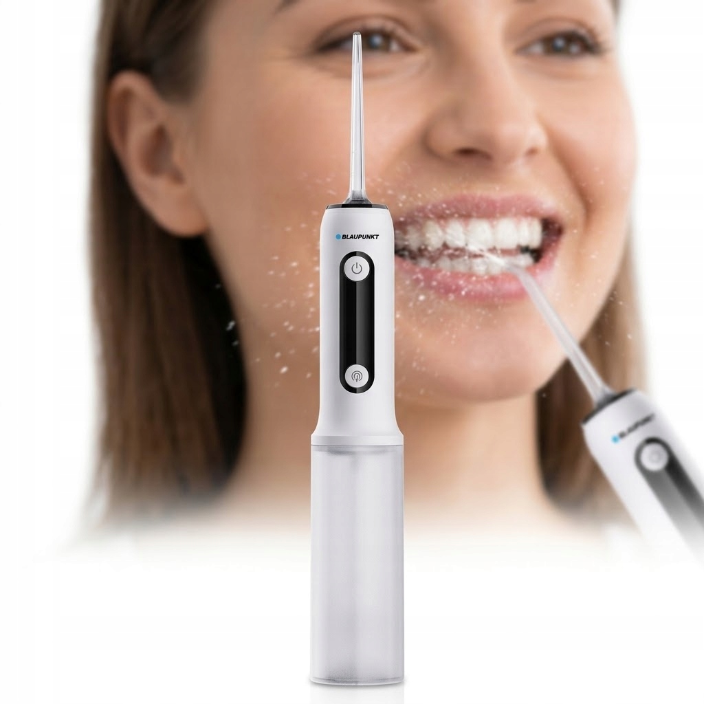 Irygator do jamy ustnej 4 Dysze Timer Akumulatorowy Biały DIR301 Blaupunkt