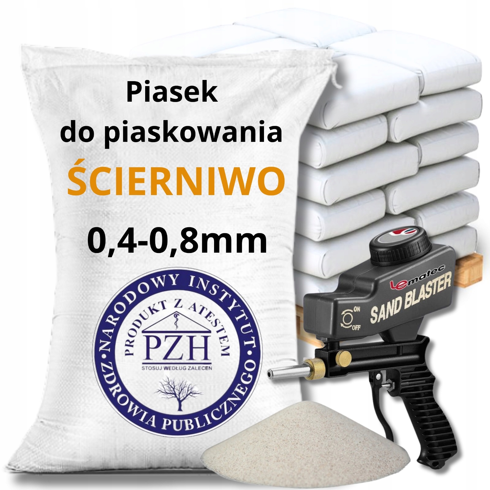 Wysokiej jakości piasek do piaskowania 25KG