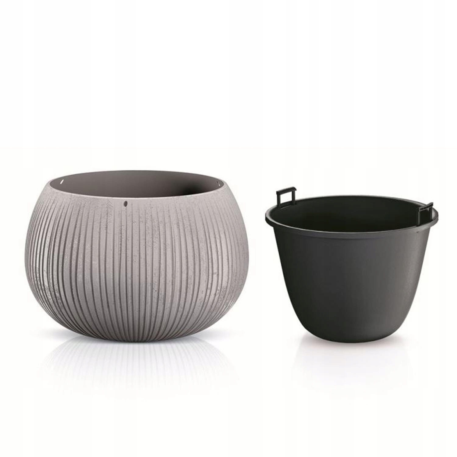 Doniczka kula Beton Bowl DKB240 z wkładem | Beton — 24