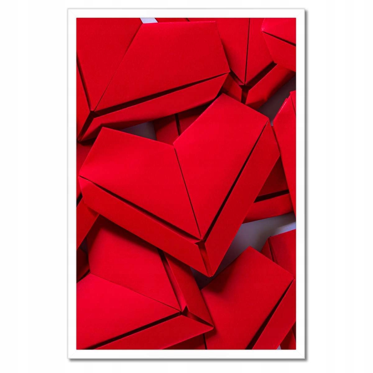 Plakáty v rámu 40x60 Papírové srdce origami