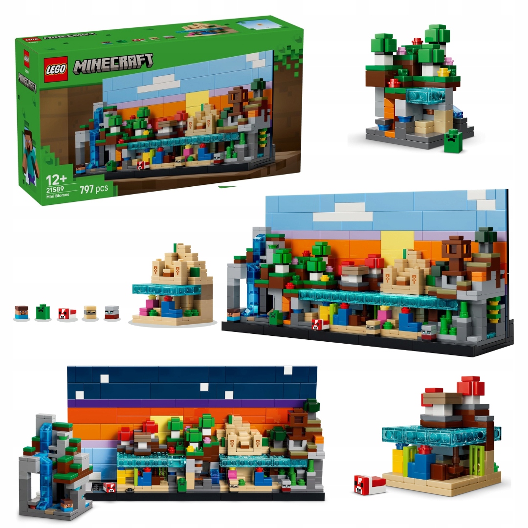 Lego 21589 Minecraft Minibiomy Dekorativní sada s biomy z Minecraftu