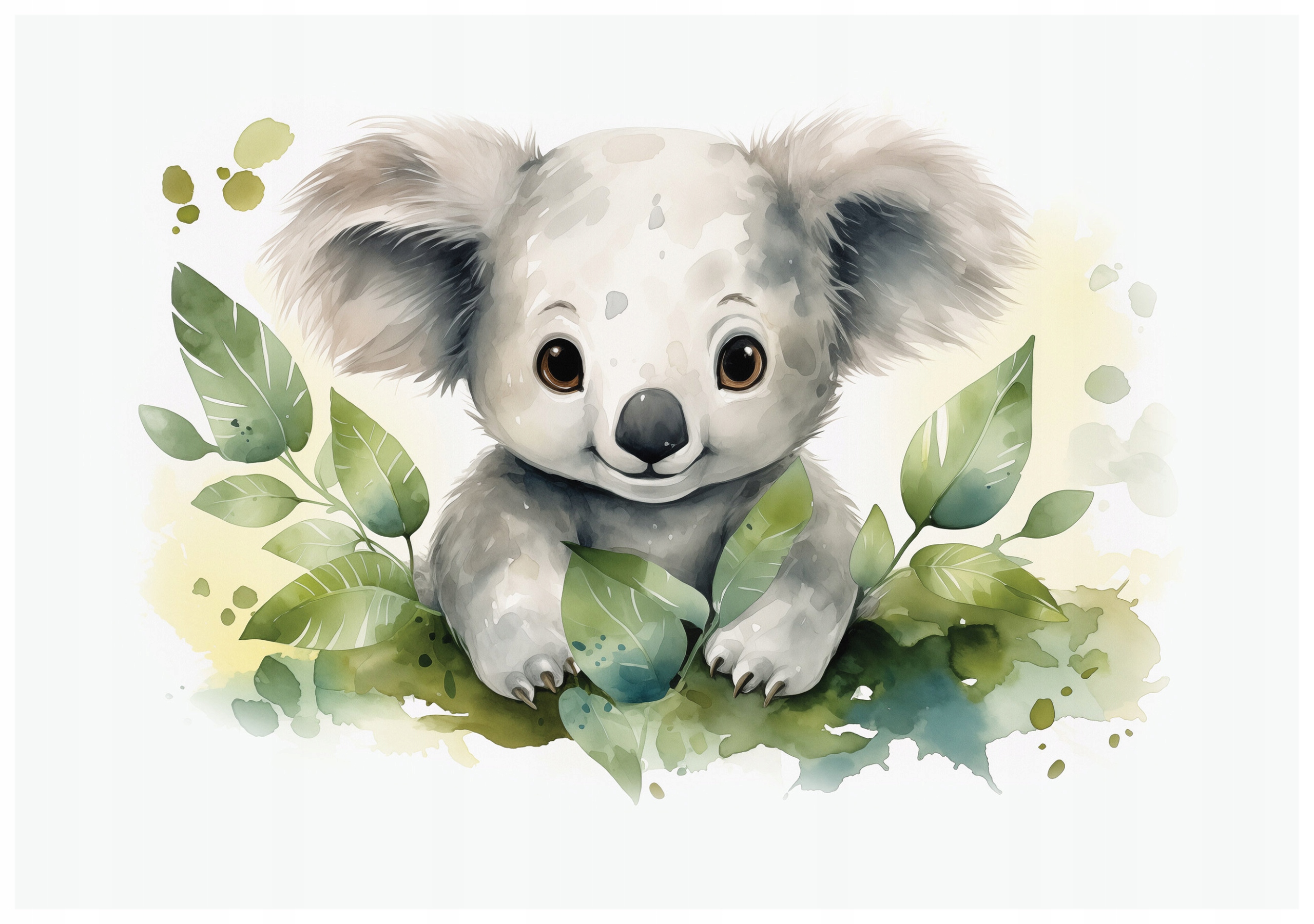 Fototapeta Koala akvarel do dětského pokoje jemné barvy 250x175 lepidlo