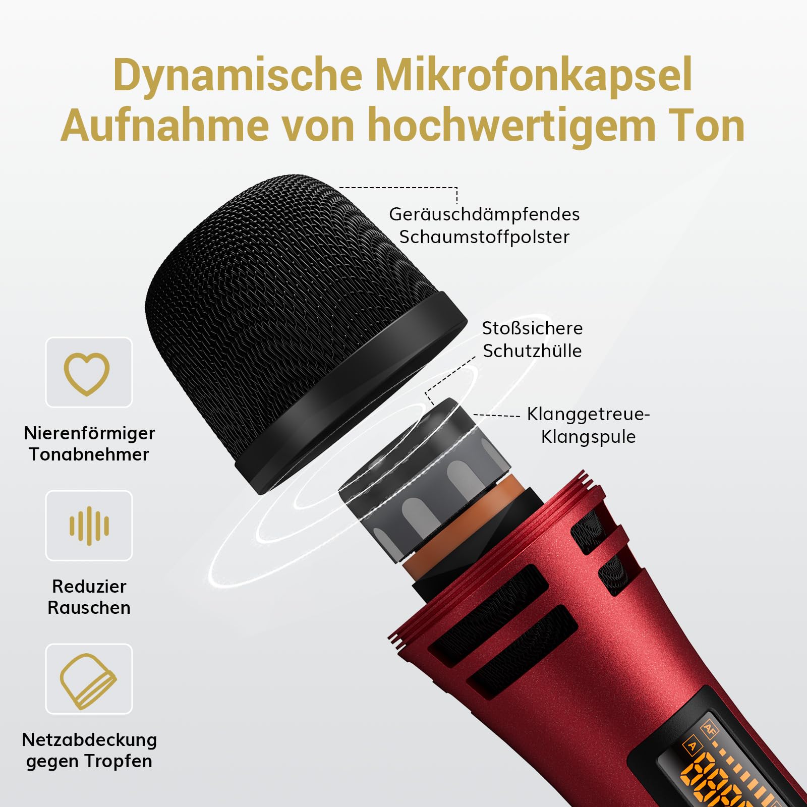 TONOR Zestaw Mikrofonów Bezprzewodowych Karaoke Na Śluby Imprezy Kościoły — miniatura 2