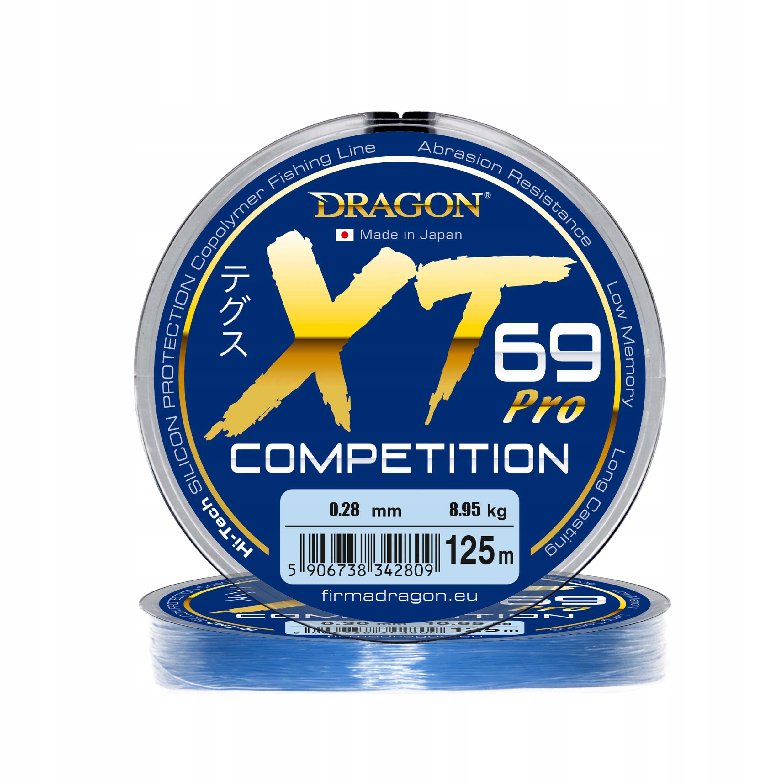 Żyłka Dragon XT69 Pro Competition 0.28mm 125m 8,95kg niebieska