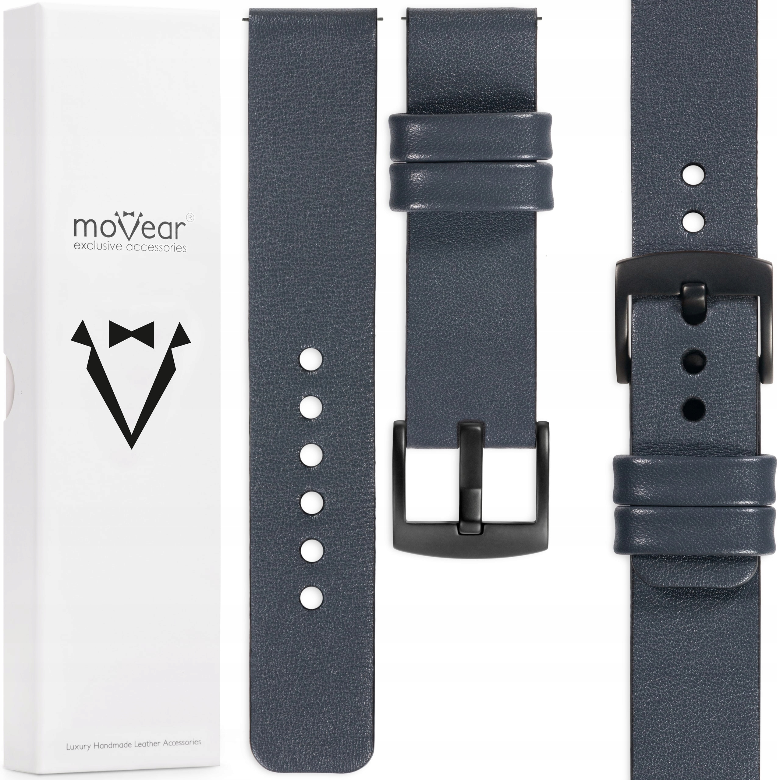 Kožený řemínek 20 mm pro prémiové hodinky, stylový a elegantní Movear