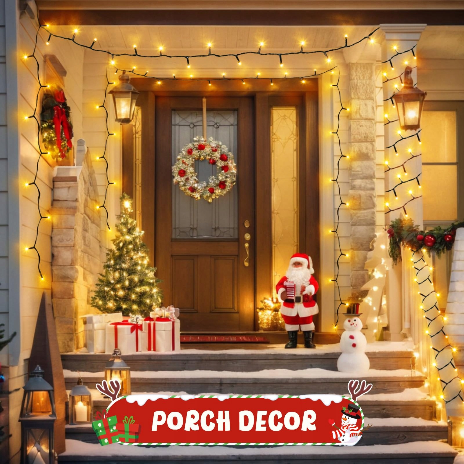 GCSTNN Lampa LED 10M 100LED Ciepła Biała Na Baterie IP65 Do Ogrodu — miniatura 4