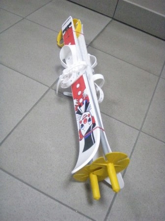 narty dziecięce 70cm kijki