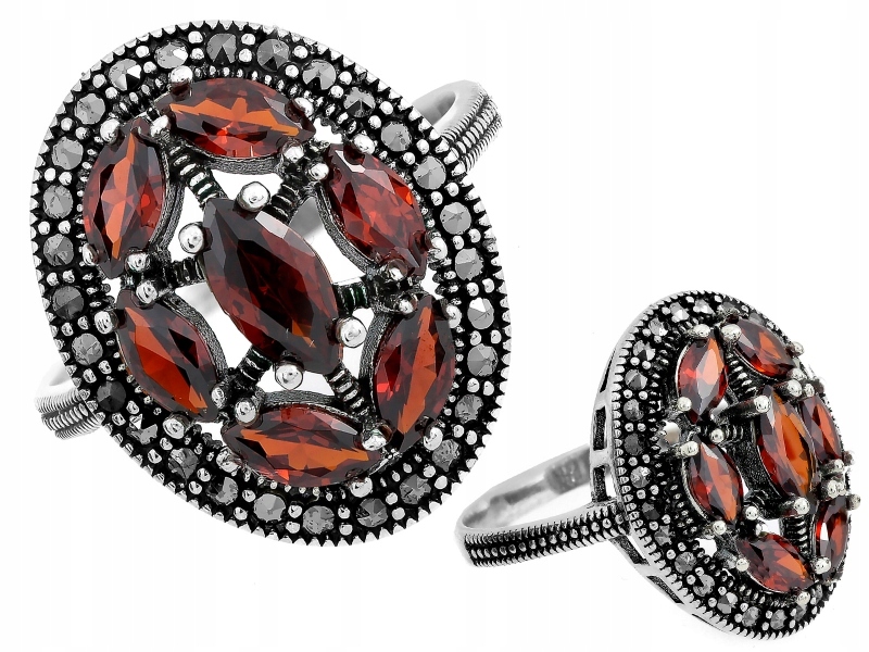 Dámský prstýnek ze stříbra 925 s červeným zirkonem 5. 02. vel.17 značkový