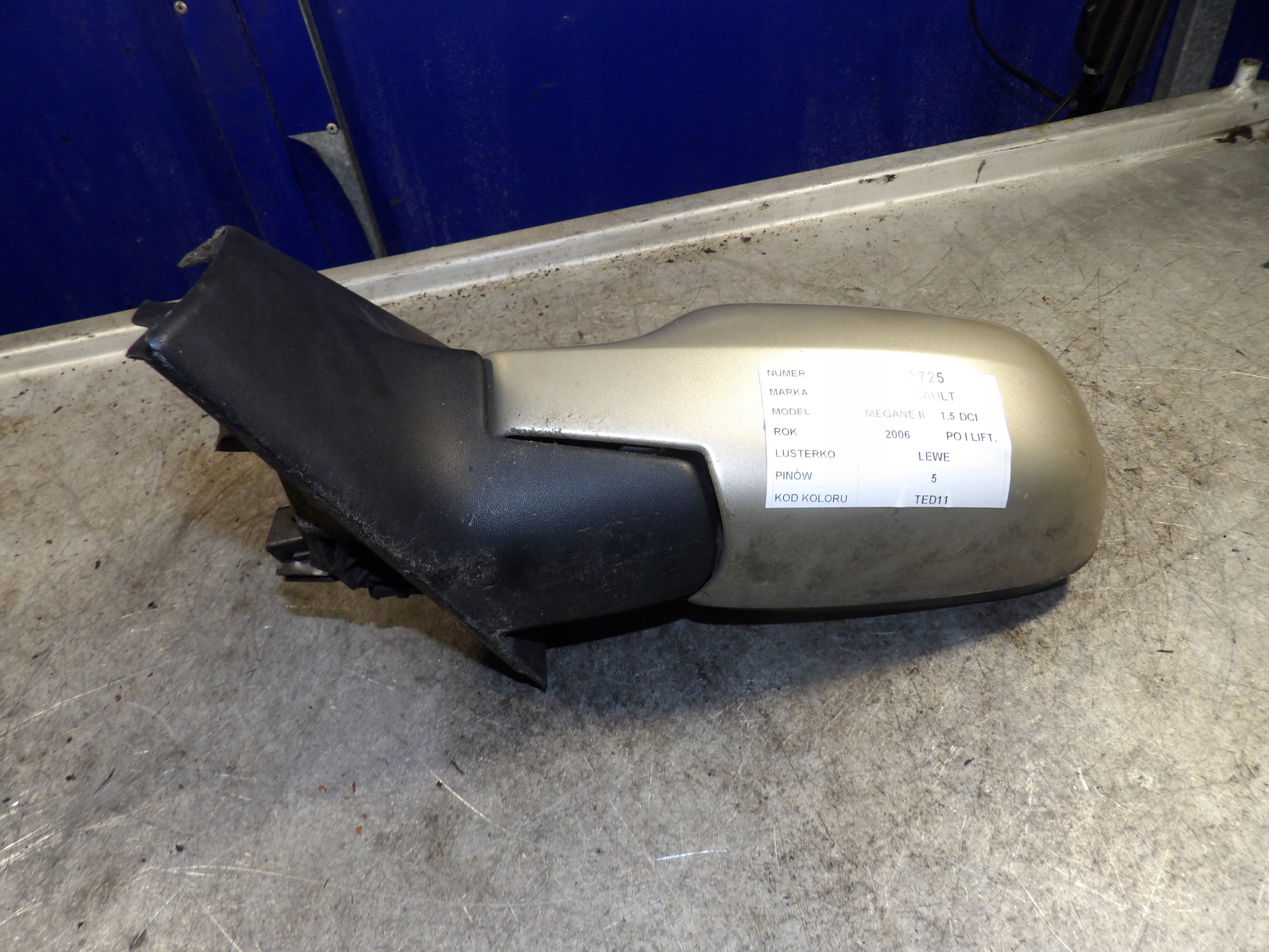 Renault Megane II mirror left HB 5D lak. TED11 lift