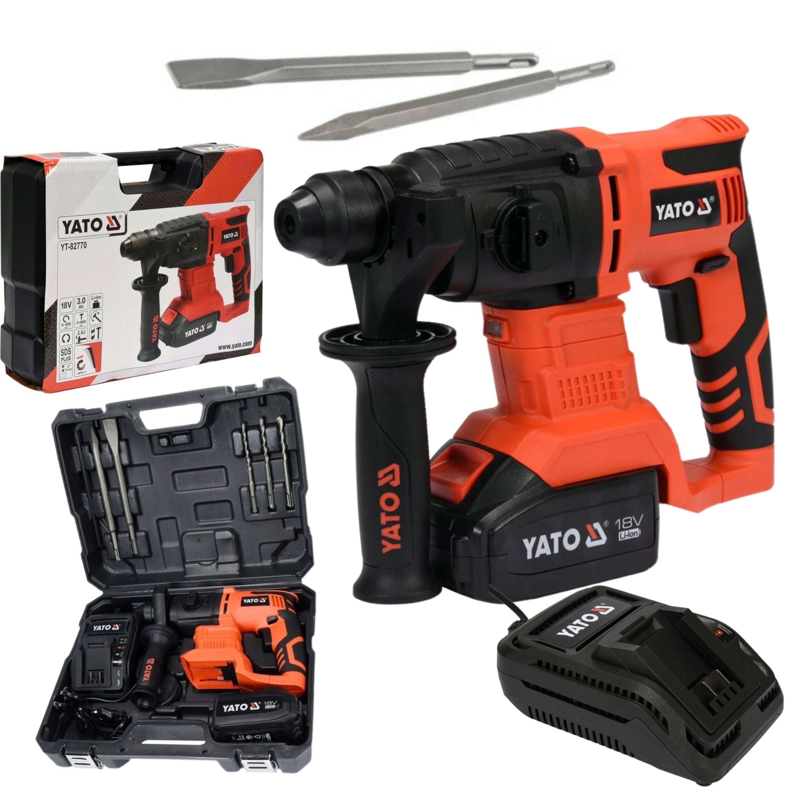 Yato Vrtací Kladivo Sds+ 18V 3,0Ah Bmc