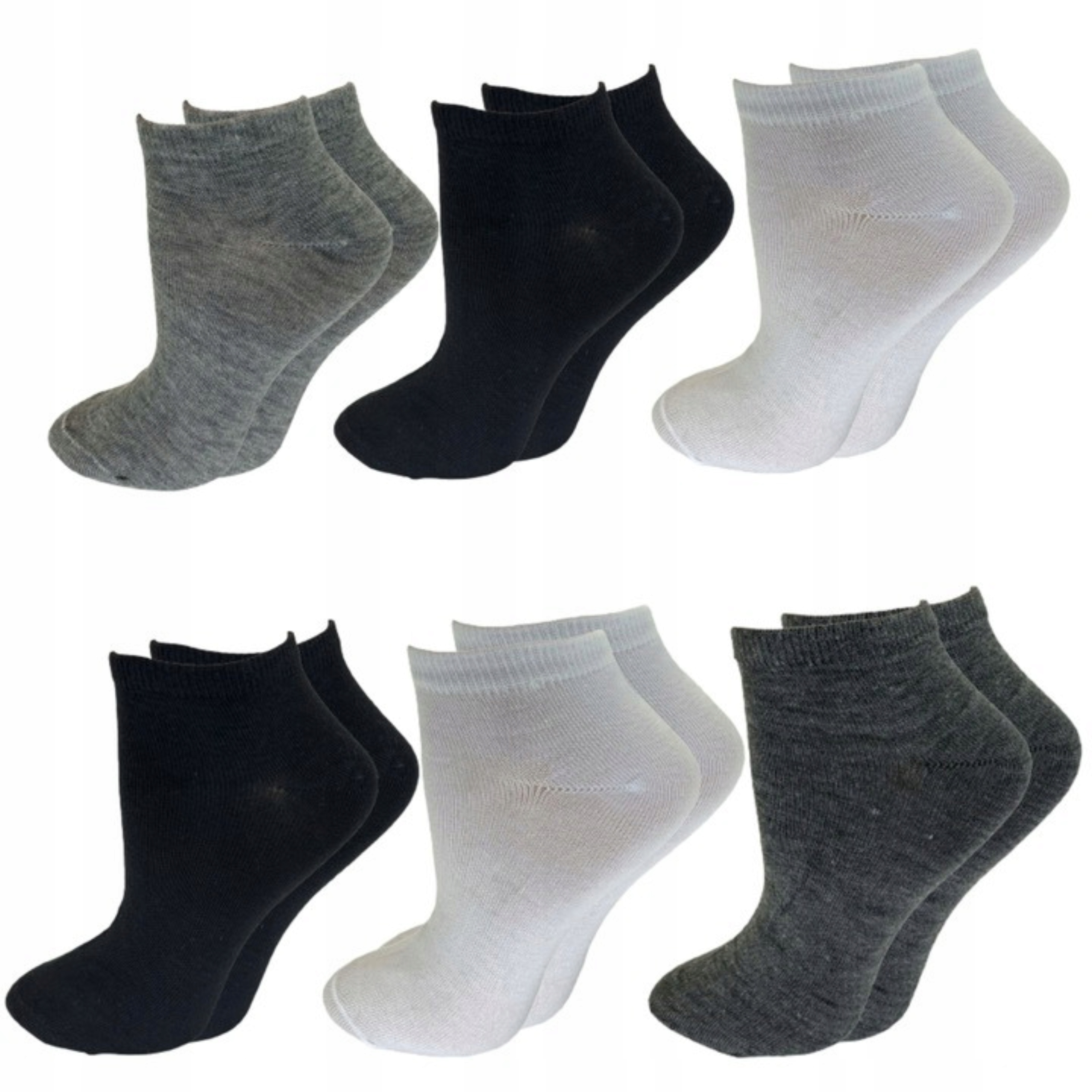 

6x Stopki Bawełniane Damskie Skarpetki mix 39-41