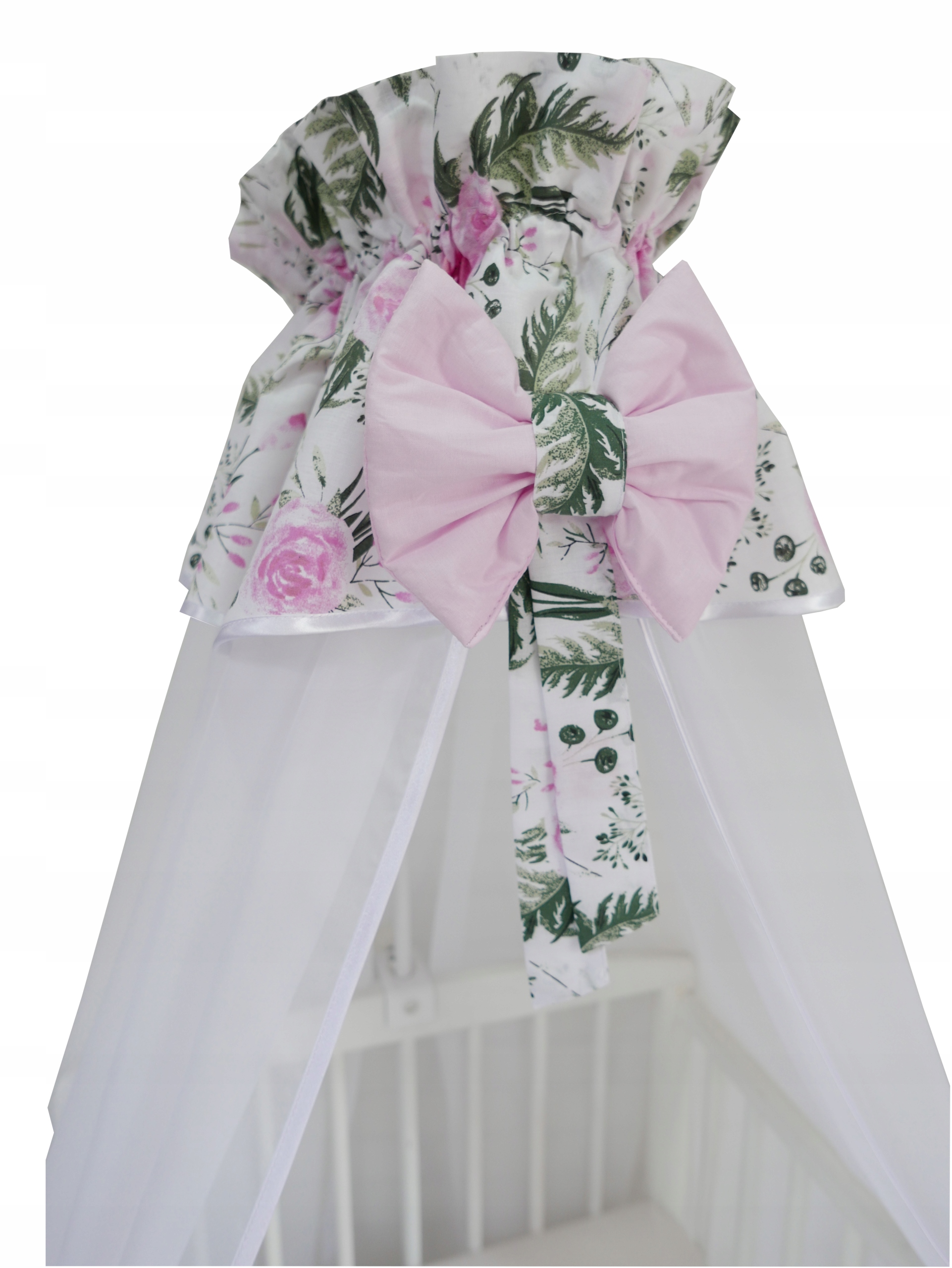 

baldachim do łóżeczka z woalem Róże Kp