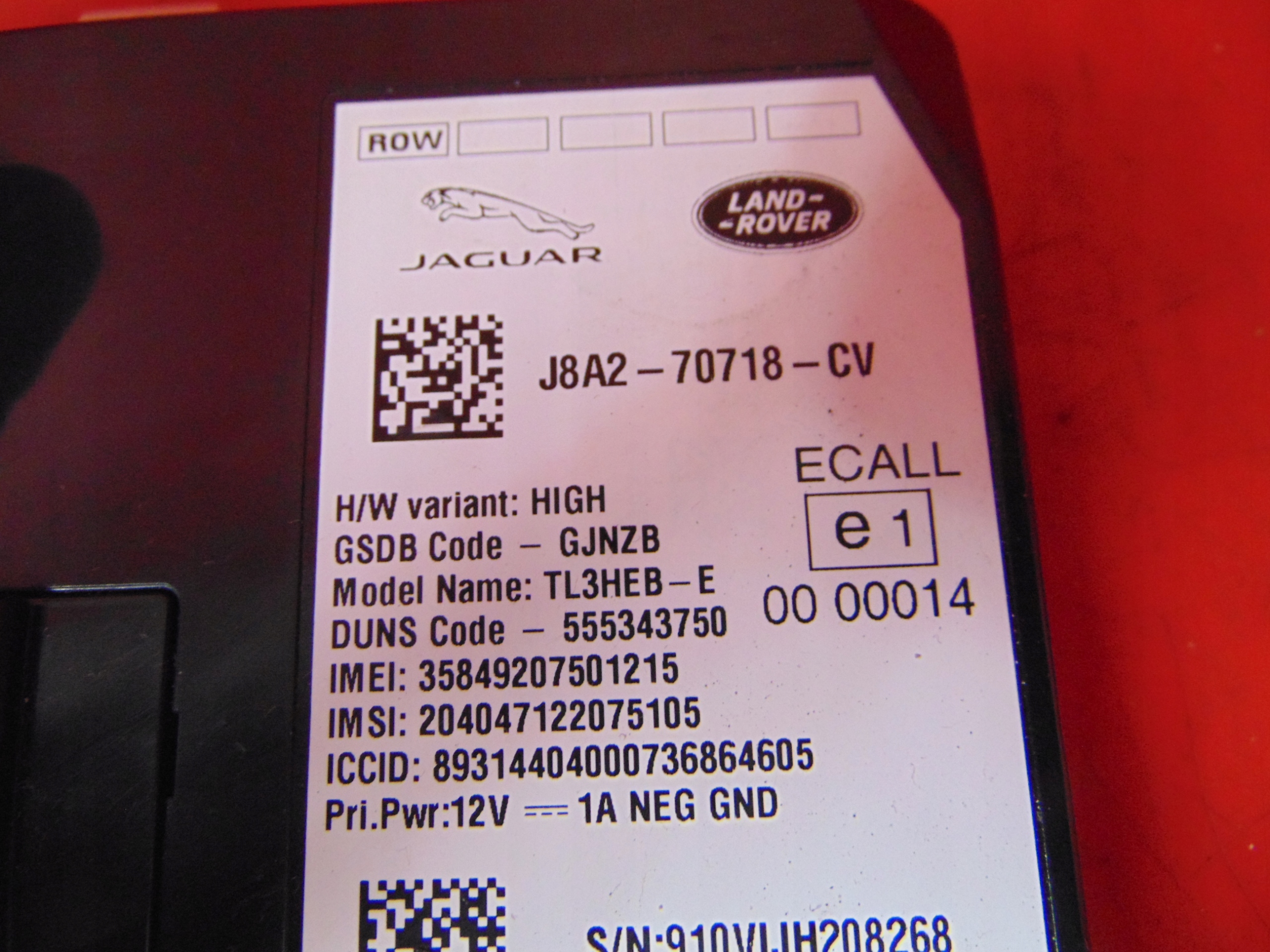 RANGE ROVER Evoque II Module Unité de contrôle TELEMATIC