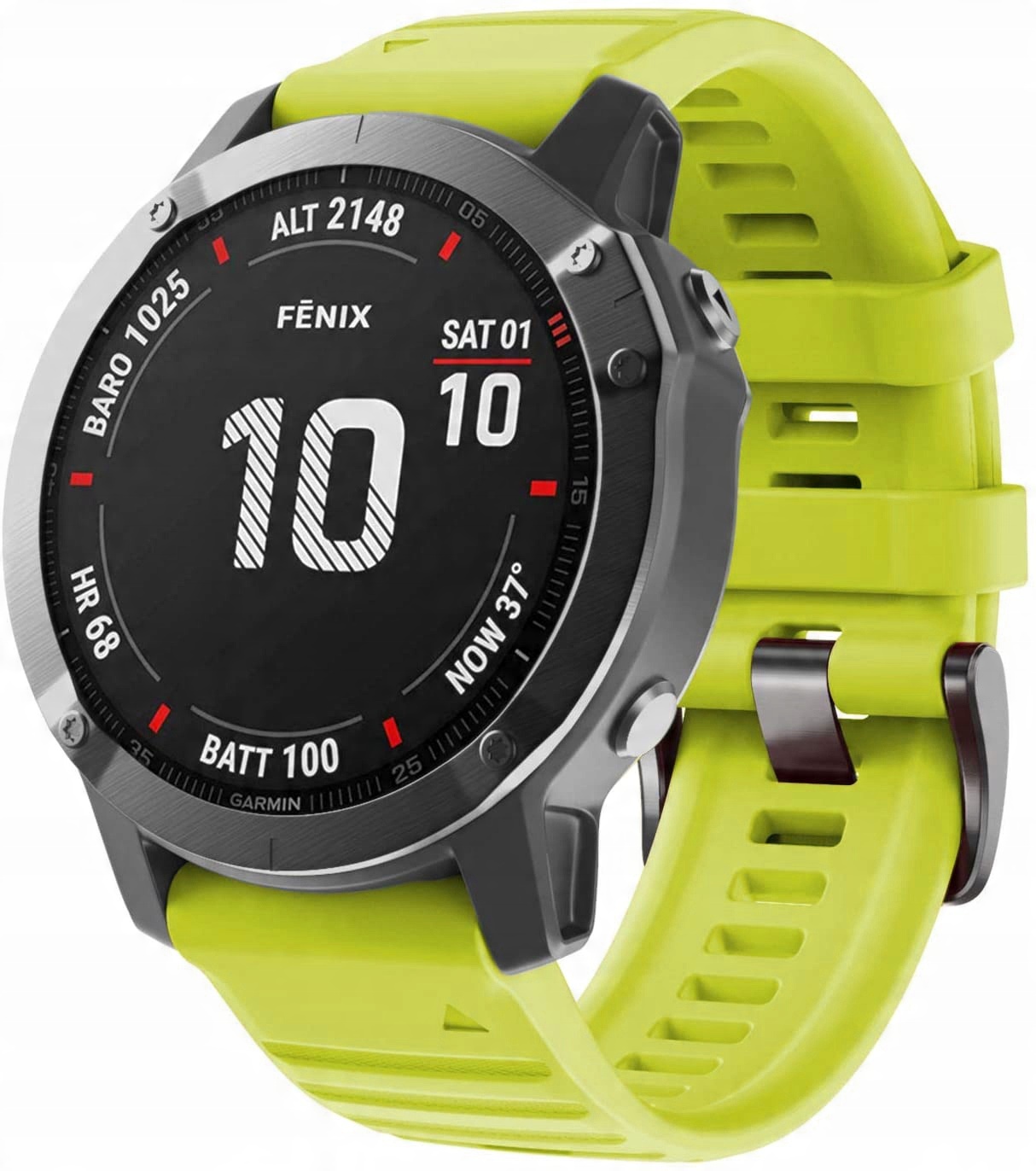 

Limonkowy Pasek Garmin Fenix 6X Sapphire QuickFit