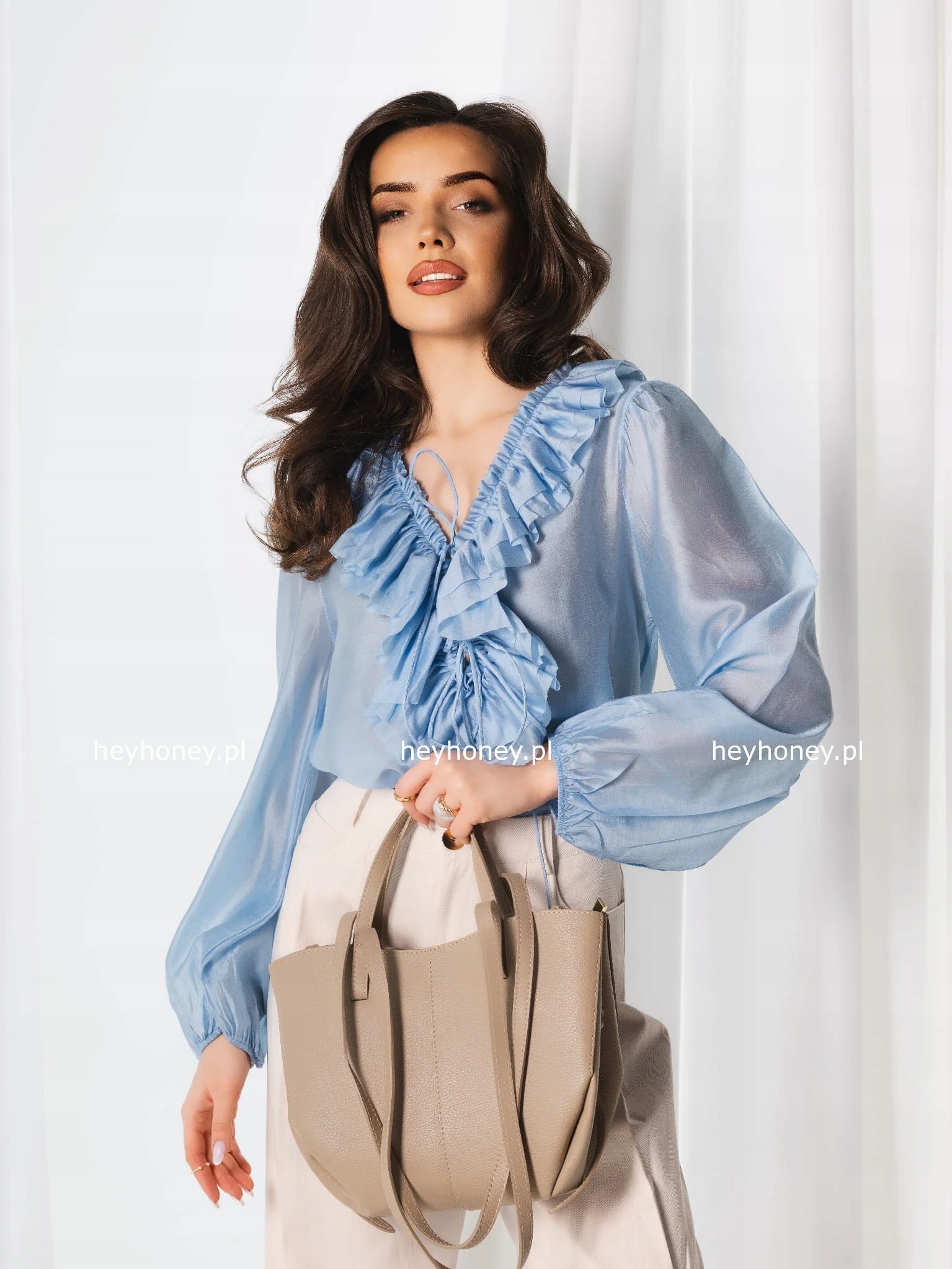 Modrá košile s Tencelem Marcelle Univerzální