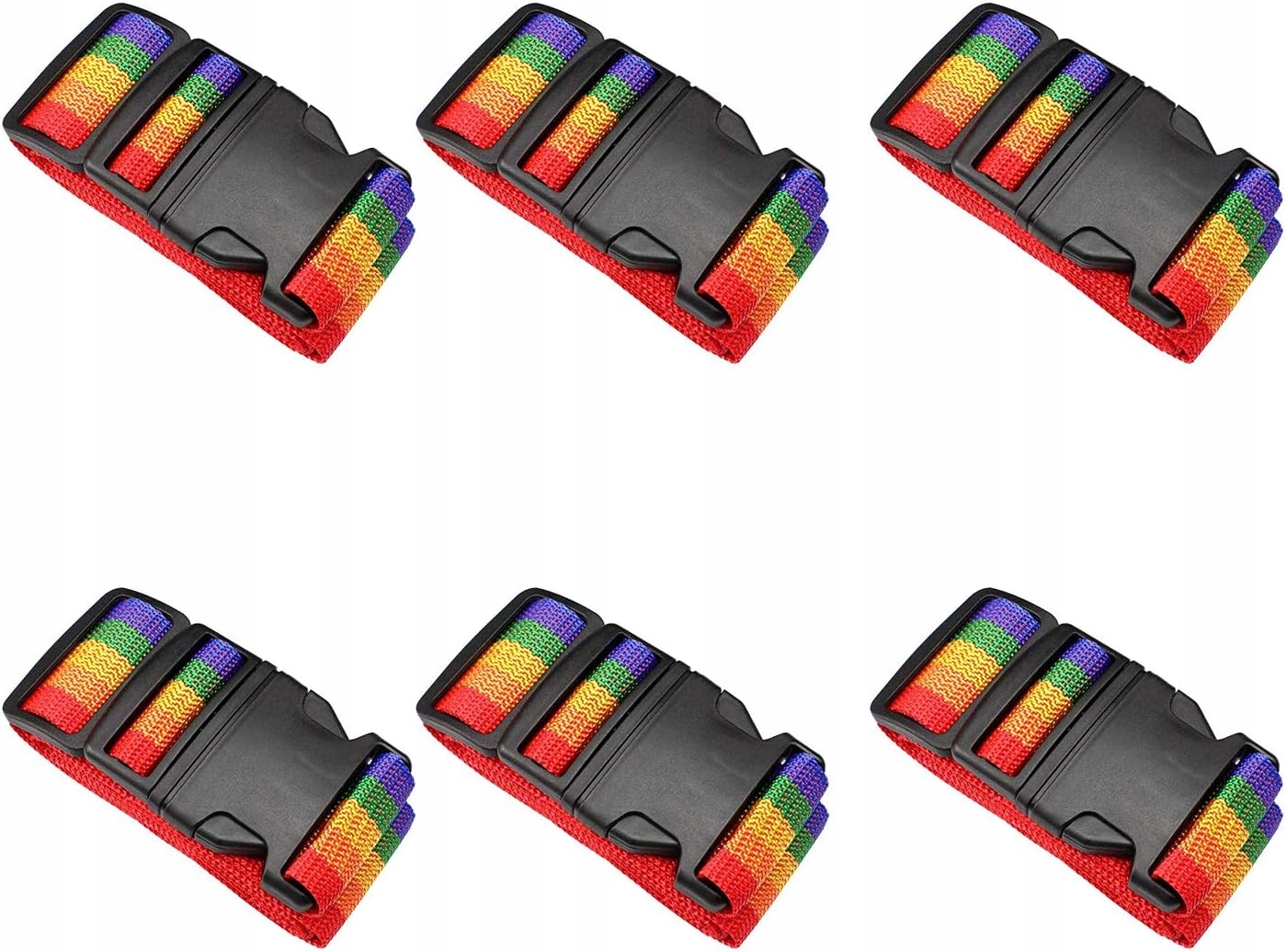 PAS ZABEZPIECZAJĄCY do WALIZKI BAGAŻU 6szt kolory
