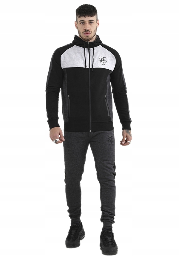 DRES MĘSKI KOMPLET DRESOWY SPORTOWY Z KAPTUREM S Rozmiar S