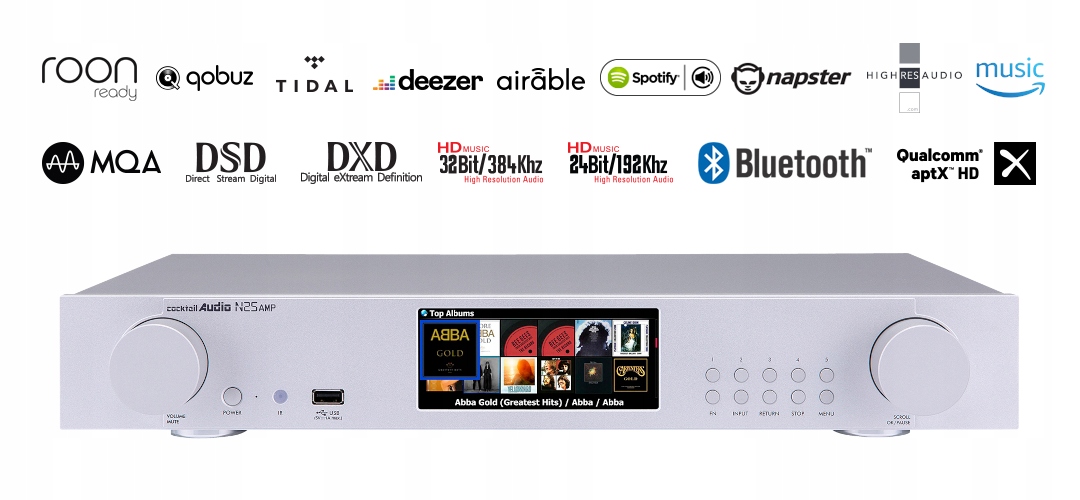 Wzmacniacz all-in-one Cocktail Audio N25AMP silver