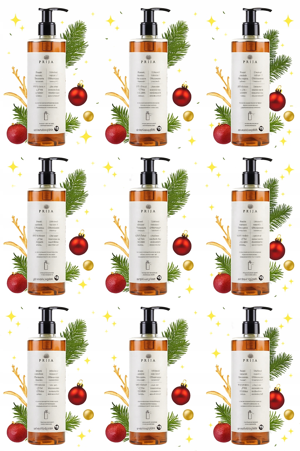 Zestaw 18x Żel i Szampon pod prysznic 2w1 Prija 380ml z Żeń-szeń