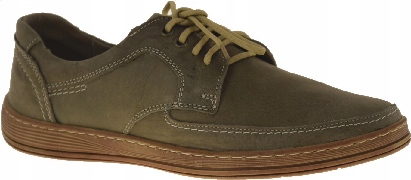 Pánské polobotky komfort pohodlí pro každodenní nošení nubuková kůže khaki Deta 7150 VEL.45