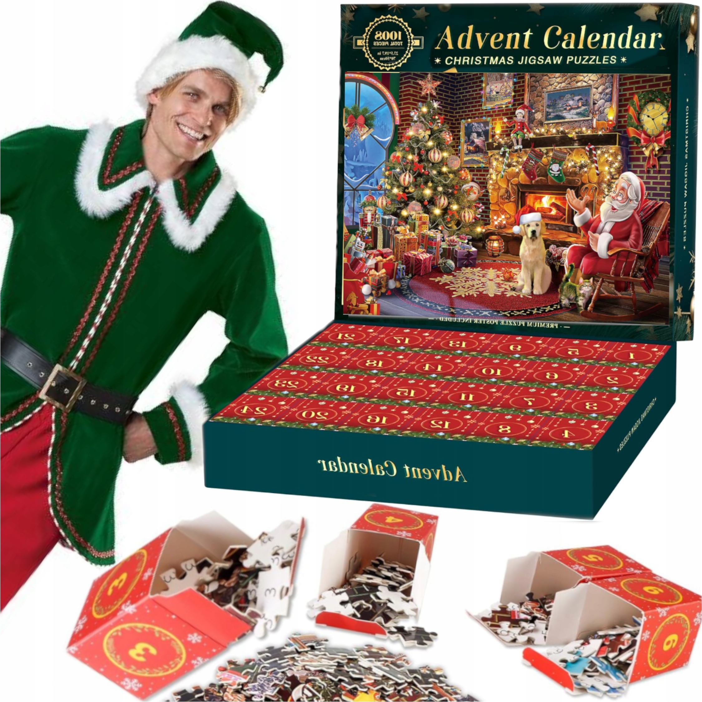 Senzorický Adventní Kalendář Pro Skladání Puzzle 1008 Dílků Mikuláš