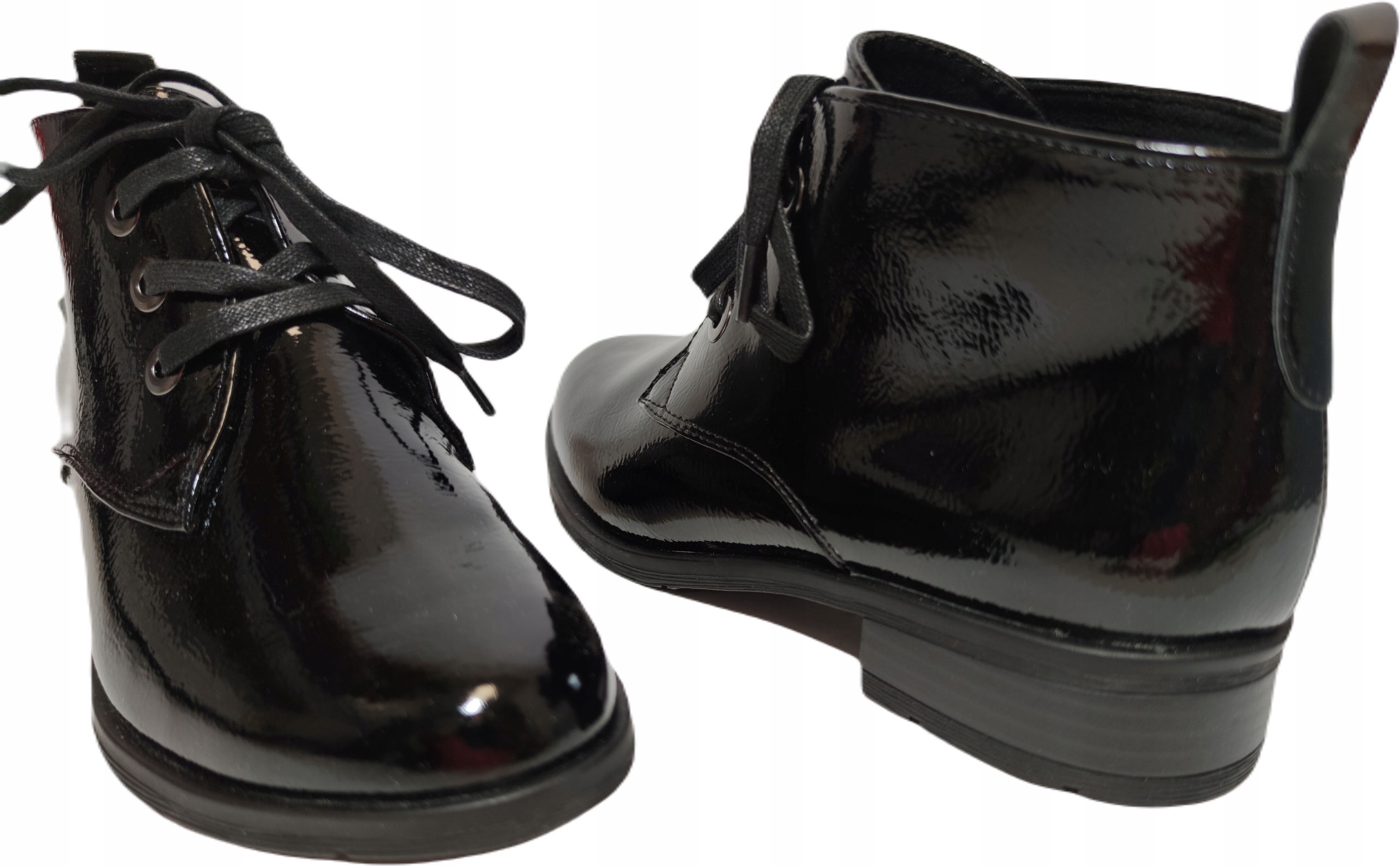 Dámské lakované kotníkové boty Marco Tozzi 25120 černé, vel. 36