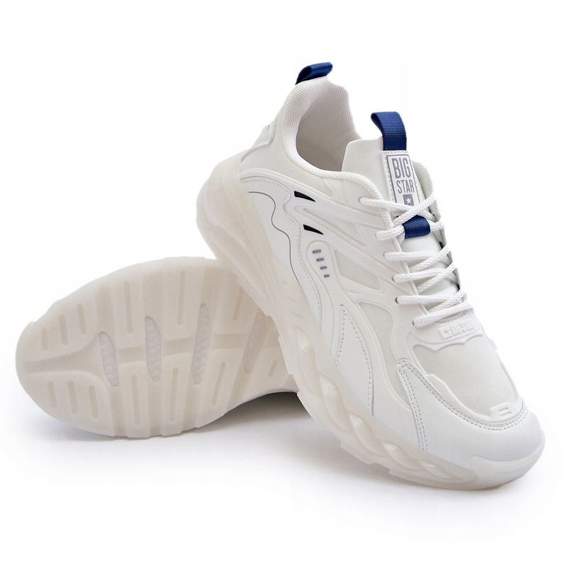 Sportovní Boty Tenisky Kůže Hi-poly Systém Big Star NN174383 Bílé 44