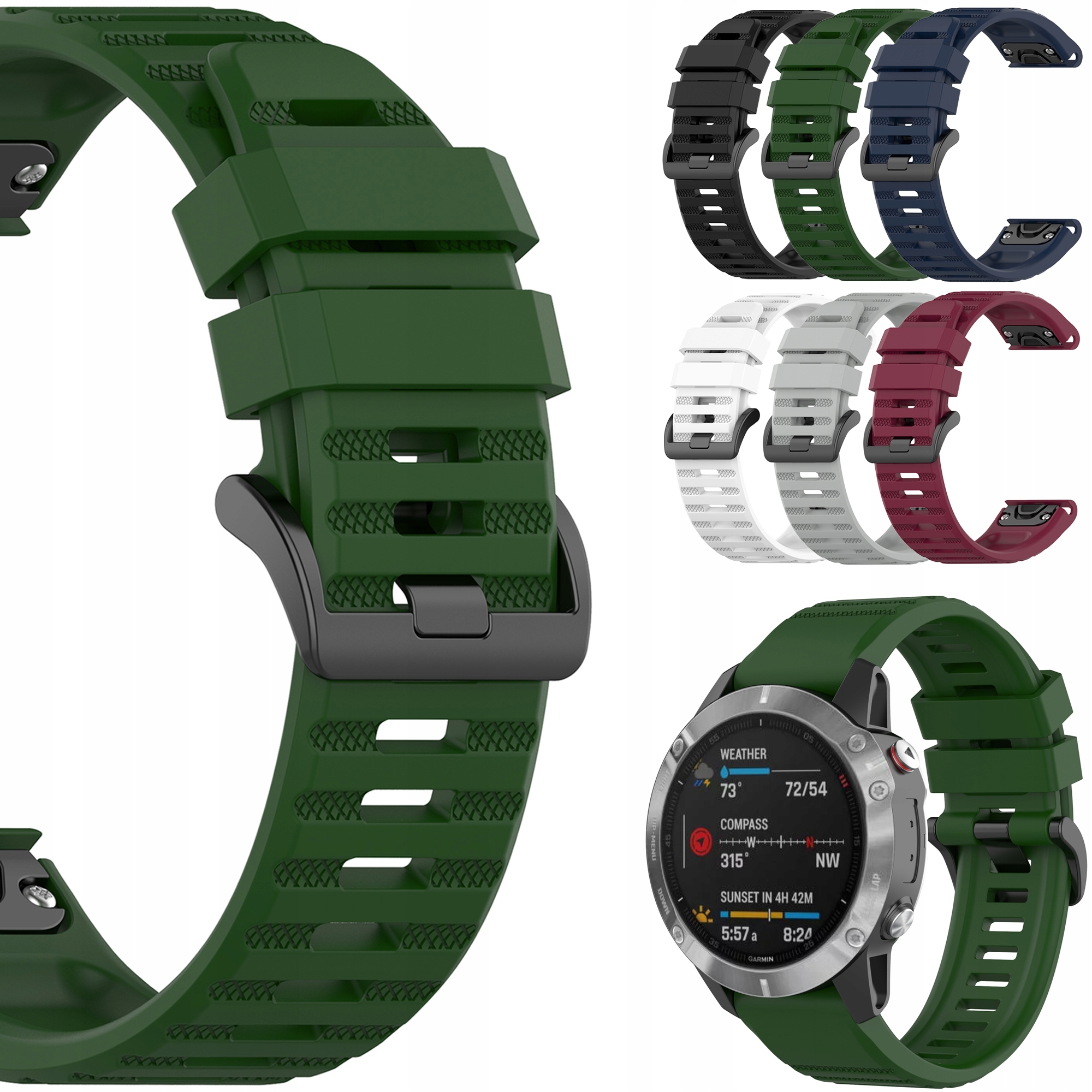 Pasek Do Garmin Fenix 3 3HR 5X 6X 7X 8 51mm Pro Solar Quickfit