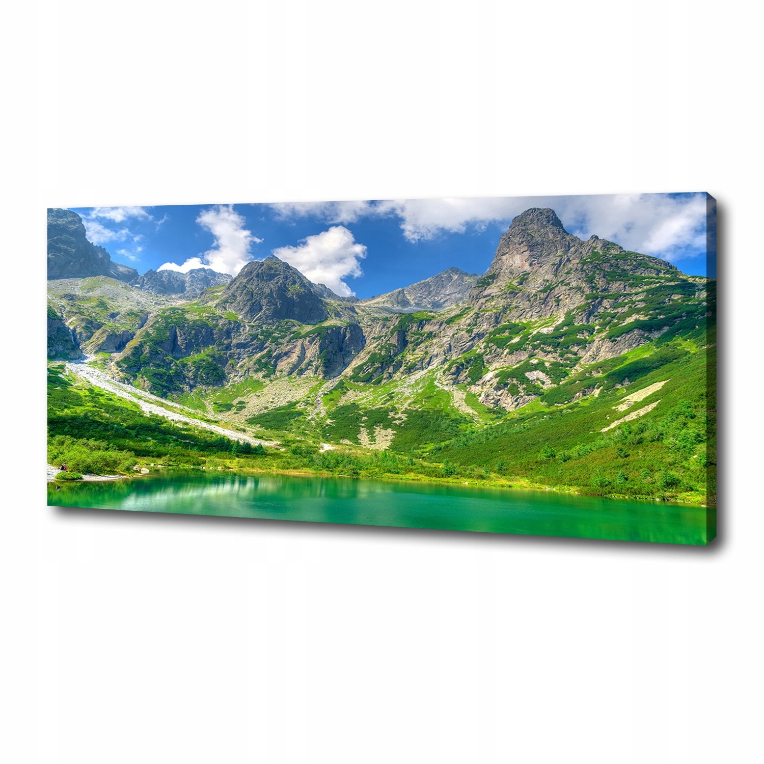 

Foto obraz na płótnie Jezioro w górach 125x50 cm