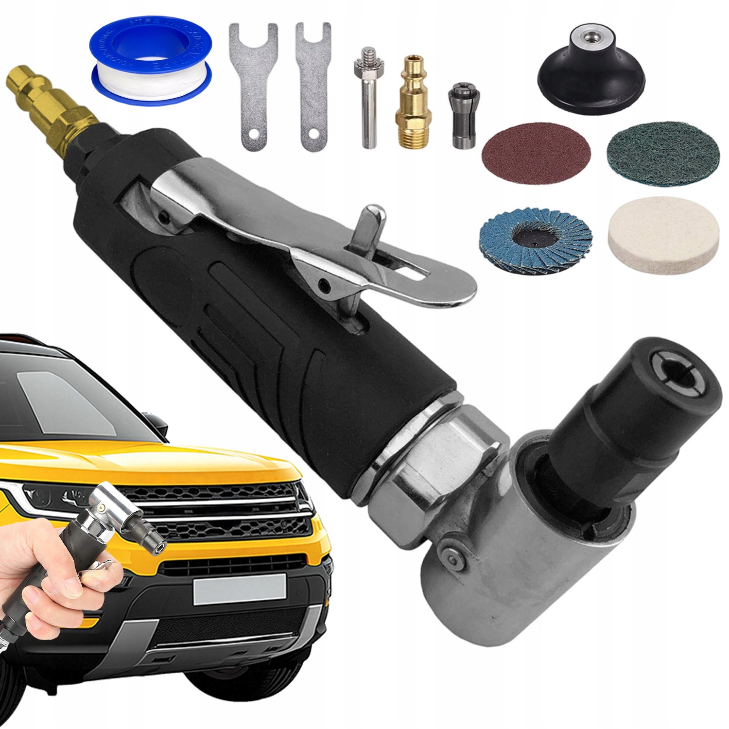 Pneumatický Stroj 90 Stupňů 1/4" Řezání Pro Zkosení Broušení Sada