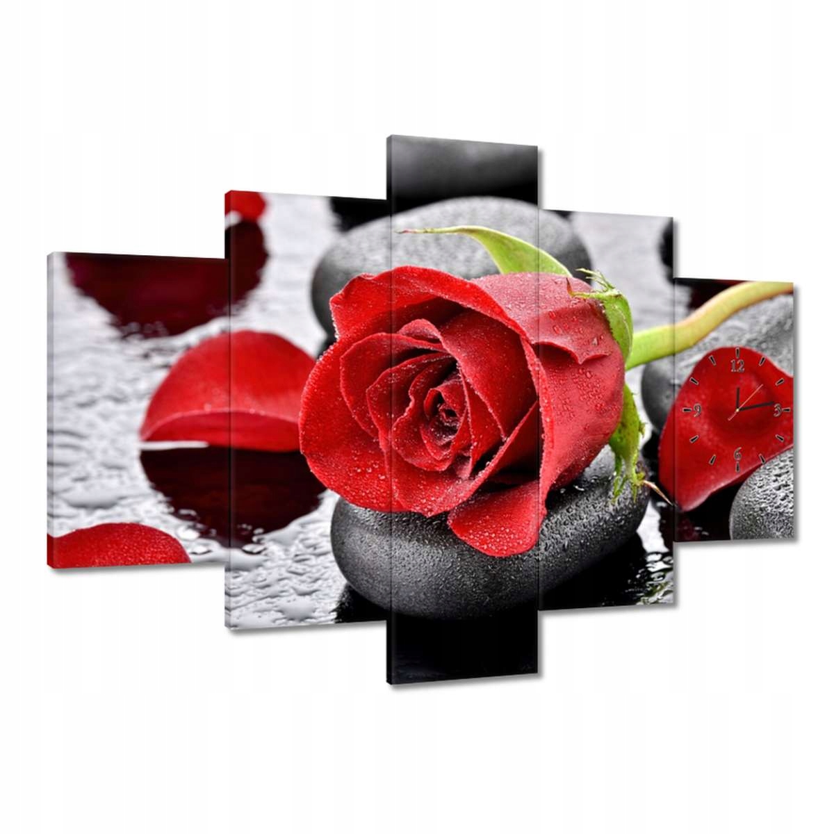 Hodiny 150x105 Červená ruža pre ňu