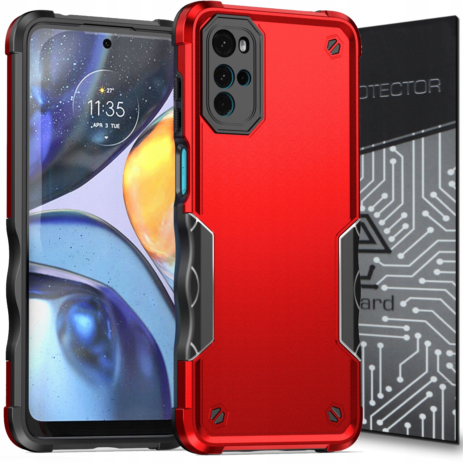 

Obudowa Etui Pancerne+szkło do Motorola Moto G22