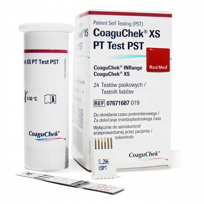 

paski testy do pomiaru Pt Inr CoaguChek Xs Pst x24
