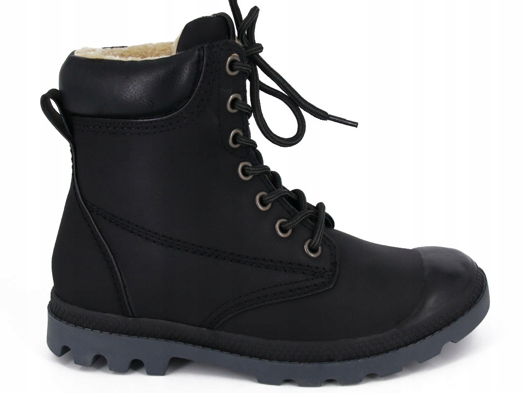 BOTKI DAMSKIE PALLAD OCIEPLANE FUTERKIEM CZARNE BUTY ZIMOWE 39