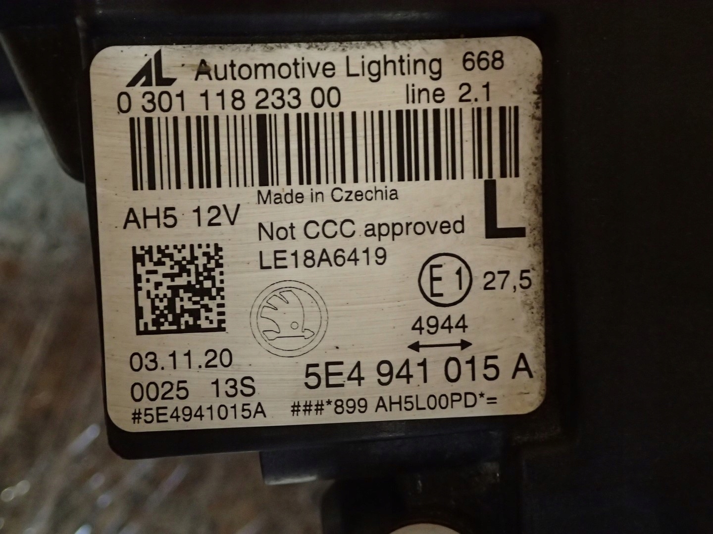 light left FULL LED SKODA OCTAVIA 4 IV 5E3 NX3 NX5