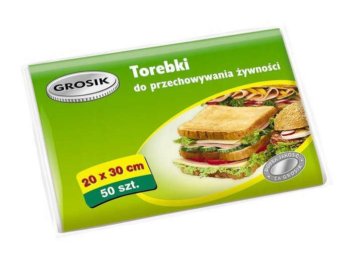 

Grosik Torebki Do Przechowywania Żywności 20X30 CM