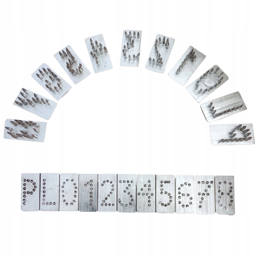 Cyfry i litery do tatuownicy uderzeniowej 20 mm