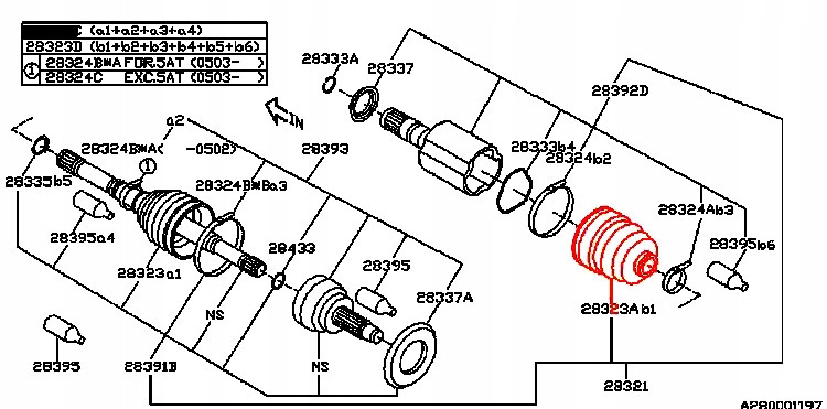 SUBARU LEGACY OUTBACK 03- OSŁONA PRZEGUB PÓŁOŚ WEW Typ silnika Benzyna