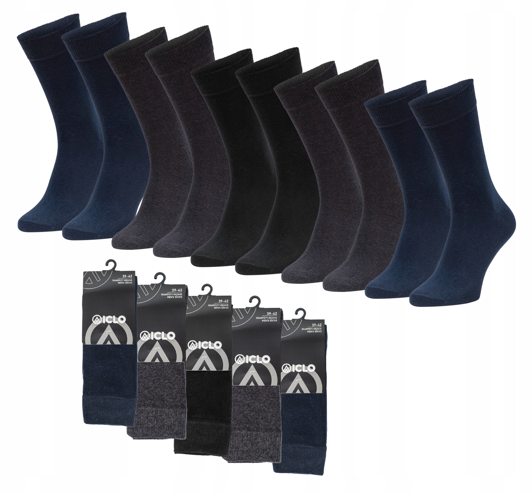 

Skarpety garniturowe Iclo bawełna 5PAK 39-42 mix