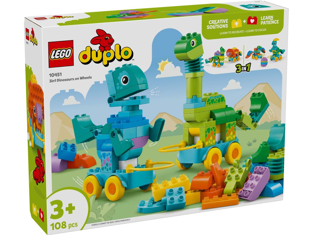 Lego 10451 Duplo 3v1 Dinosauři na kolečkách
