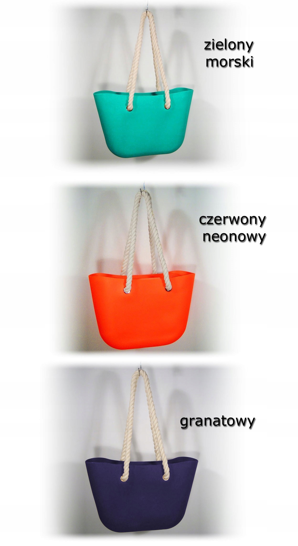 O TORBA GUMOWA TOREBKA HOBO JELLY SHOPPER BAG TGLA Materiał dominujący guma
