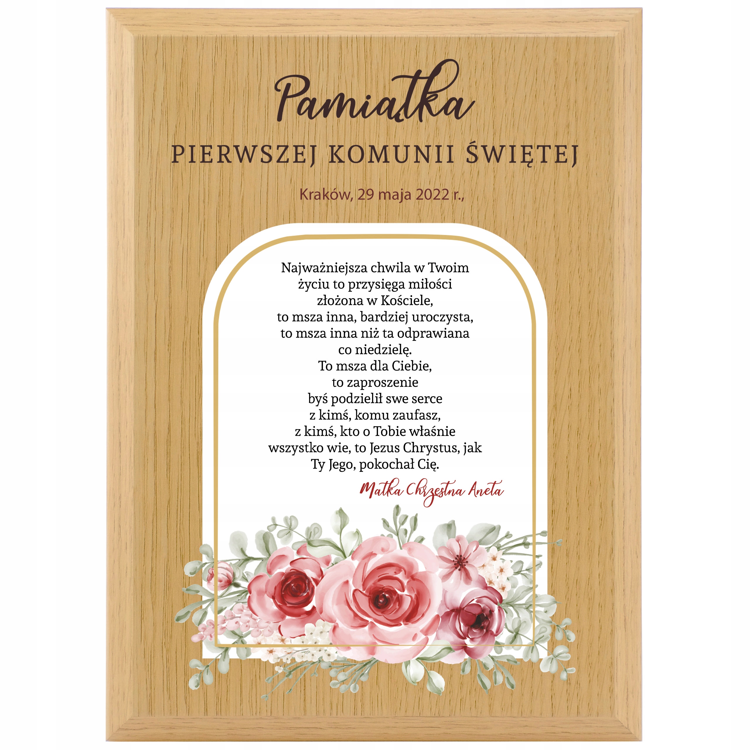 

Na Komunię Od Chrzestnej Dla Chłopca