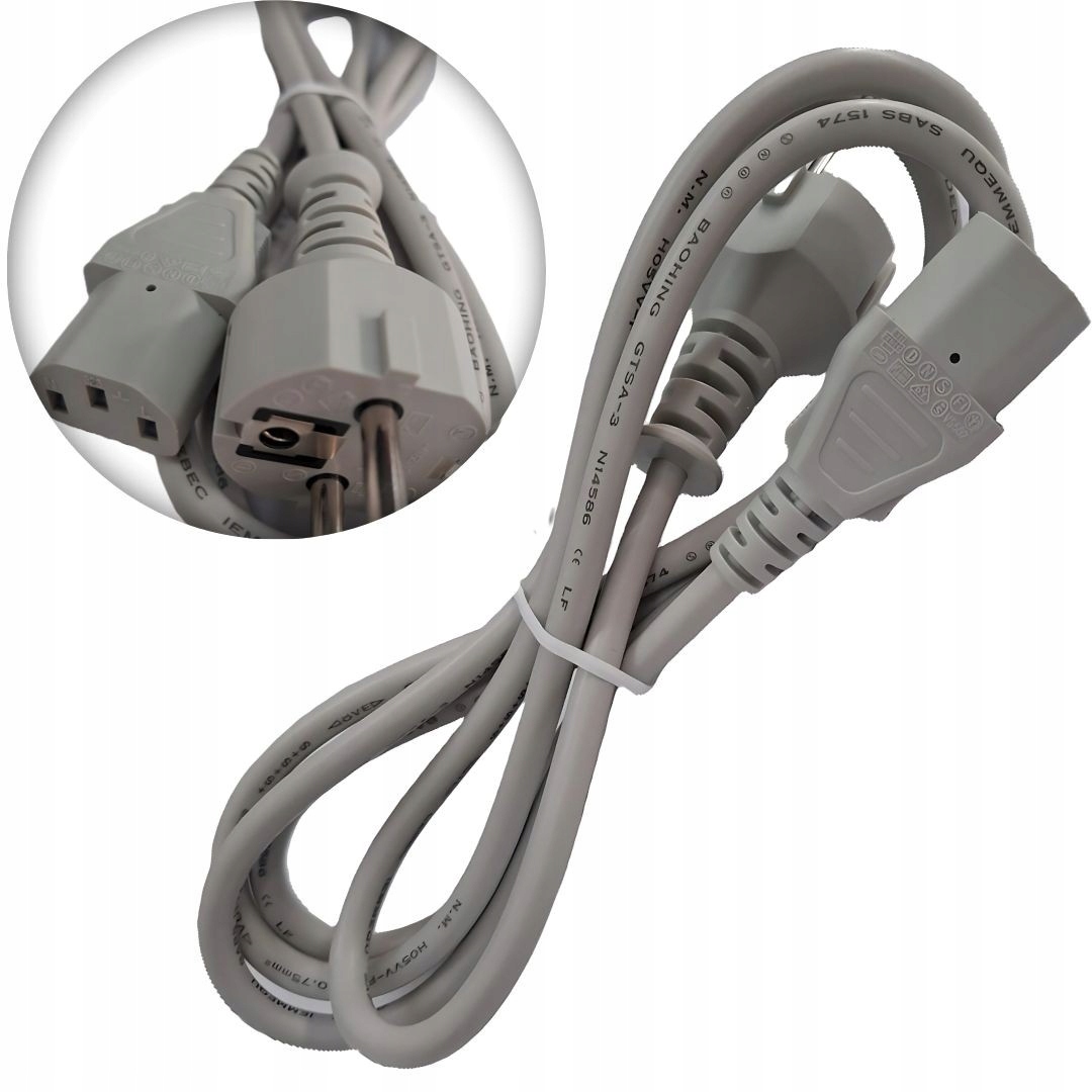 KABEL - PRZEWÓD ZASILAJĄCY KOMPUTEROWY PC 1,8 m BAOHING