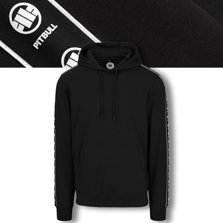 Pánská Mikina s kapucí Pitbull Tenká tepláková mikina Tape Nugget S lampasy