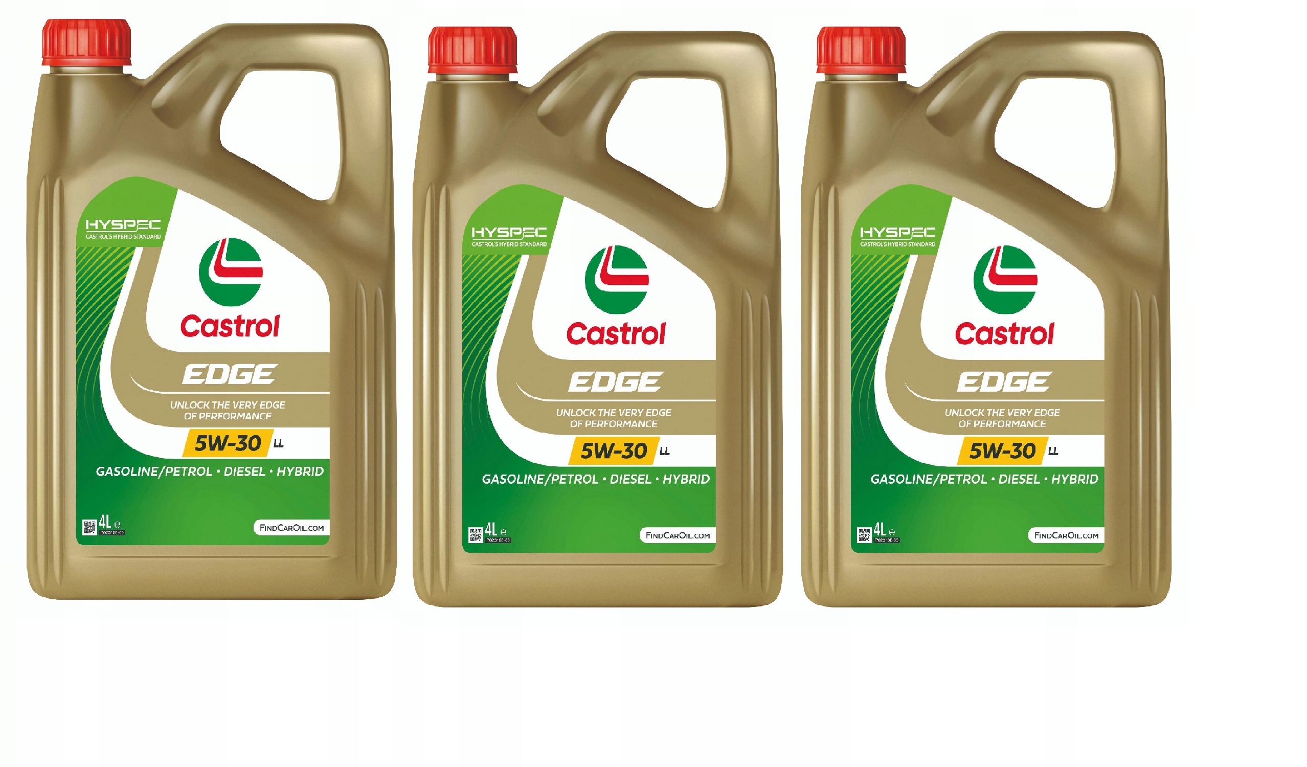 3X CASTROL 5W30 4L. EDGE TITANIUM "LL"